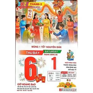 Lịch Tết 2027 Khánh Lịch Bloc Đại Đặc Biệt 30x40cm – Khang Việt - Ảnh 2