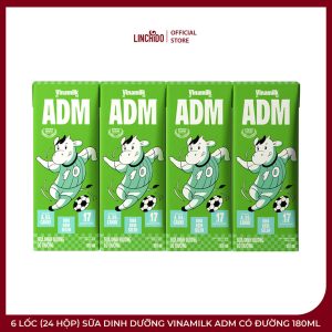 6 Lốc (24 Hộp) Sữa Dinh Dưỡng Vinamilk ADM Có Đường 180ml