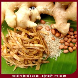 Chuối Cuộn Sầu Riêng Hộp Giấy 120g – Thơm Béo, Đặc Sản Đồng Tháp - Ảnh 3