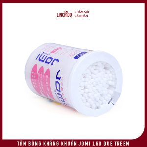 Tăm Bông Kháng Khuẩn Jomi Hộp 160 Que – Cotton Mềm, Hai Đầu Tiện Dụng - Ảnh 3