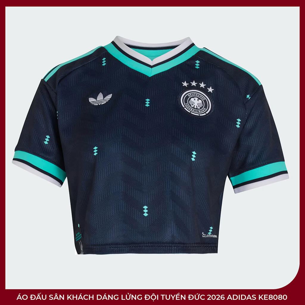 Áo Đấu Sân Khách Dáng Lửng Đội Tuyển Đức 2026 adidas KE8080