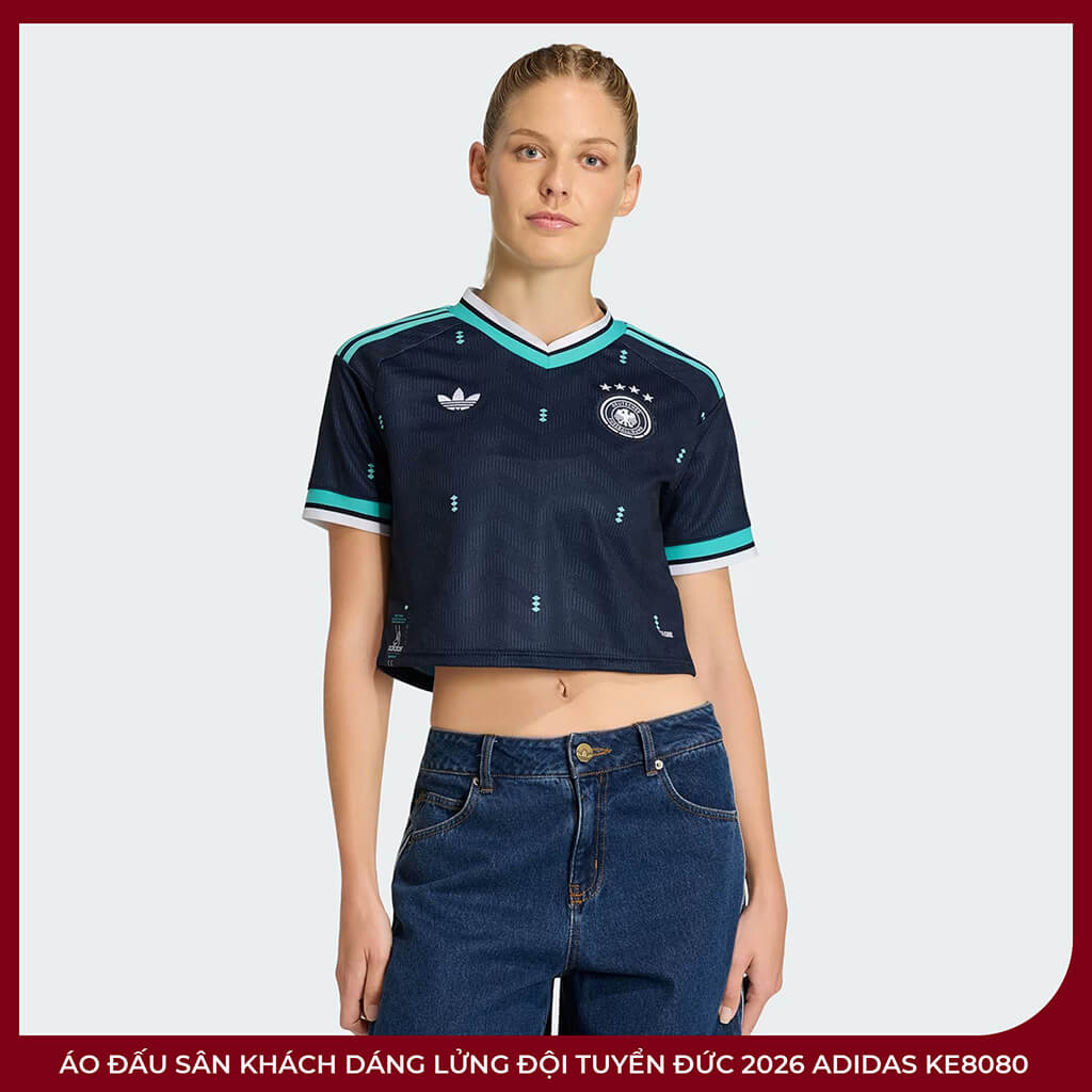 Áo Đấu Sân Khách Dáng Lửng Đội Tuyển Đức 2026 adidas KE8080 - Ảnh 2