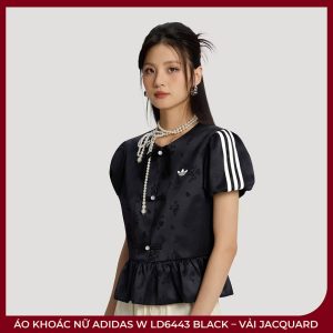 Áo Khoác Nữ adidas W LD6443 Black – Vải Jacquard - Ảnh 2