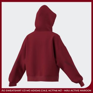 Áo Sweatshirt Có Mũ adidas Z.N.E. KC7746 Nữ – Màu Active Maroon - Ảnh 2