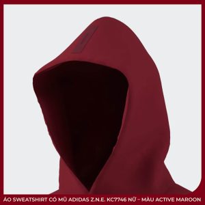 Áo Sweatshirt Có Mũ adidas Z.N.E. KC7746 Nữ – Màu Active Maroon - Ảnh 4