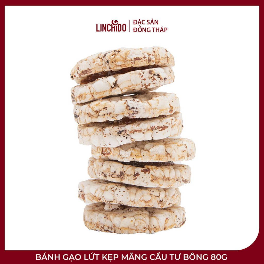 Bánh Gạo Lứt Kẹp Mãng Cầu Tư Bông 80g – Giòn Xốp, Nhân Mứt Chua Ngọt - Ảnh 4