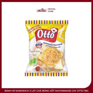 Bánh Mì Sandwich 2 Lát Chà Bông Xốt Mayonnaise Cay OTTO 76g – Đậm Đà, Tiện Lợi