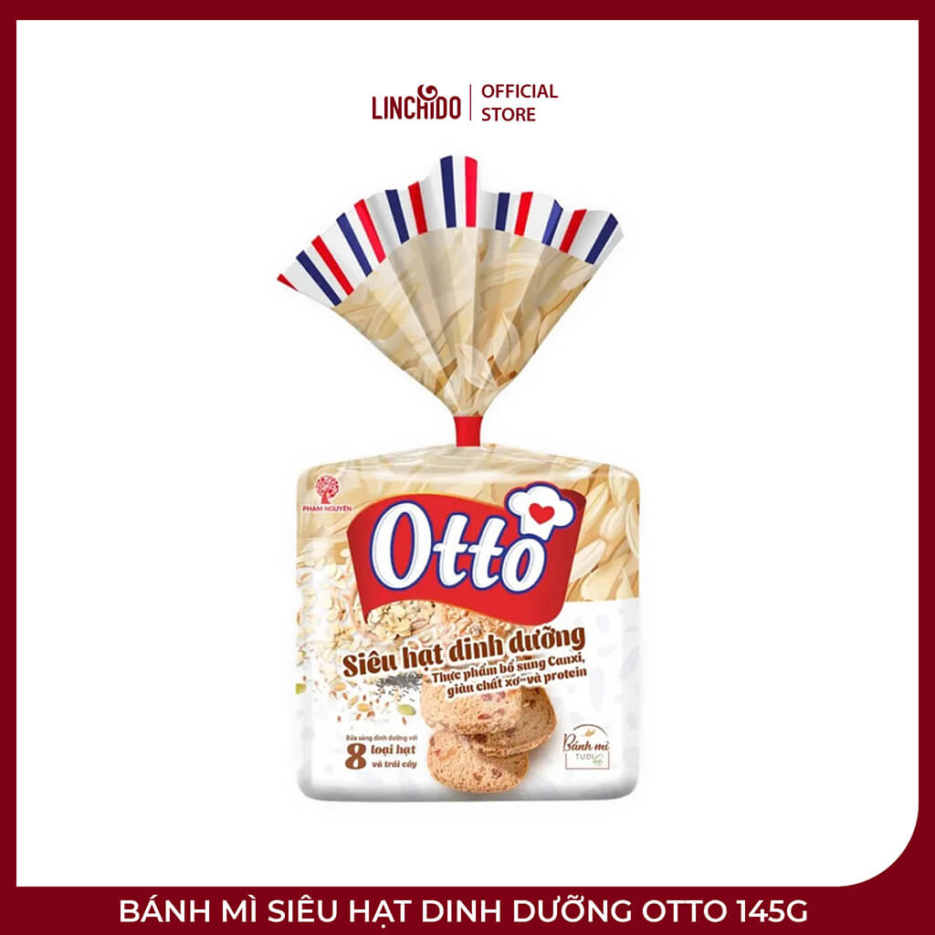 Bánh Mì Siêu Hạt Dinh Dưỡng OTTO 145g – Kết Hợp Yến Mạch, Hạt Chia Và Ngũ Cốc