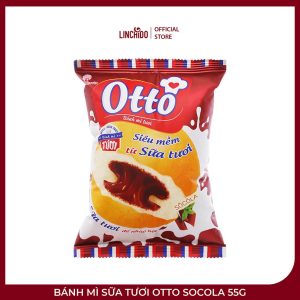 Bánh Mì Sữa Tươi OTTO Socola 55g – Mềm Thơm, Nhân Socola Béo Ngọt