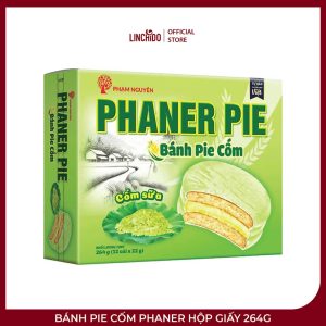 Bánh Pie Cốm Phaner Hộp Giấy 264g – Nhân Kem Cốm Sữa