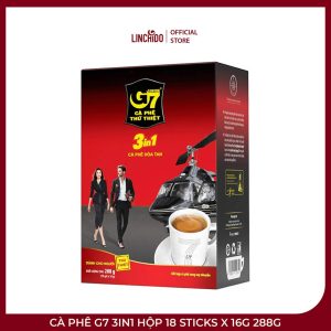 Cà Phê G7 3in1 Hộp 18 Sticks x 16g 288g – Gói Dài Tiện Pha Mỗi Ngày