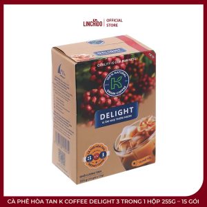Cà Phê Hòa Tan K Coffee Delight 3 Trong 1 Hộp 255g – 15 Gói