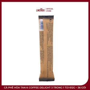Cà Phê Hòa Tan K Coffee Delight 3 Trong 1 Túi 612g – 36 Gói - Ảnh 4