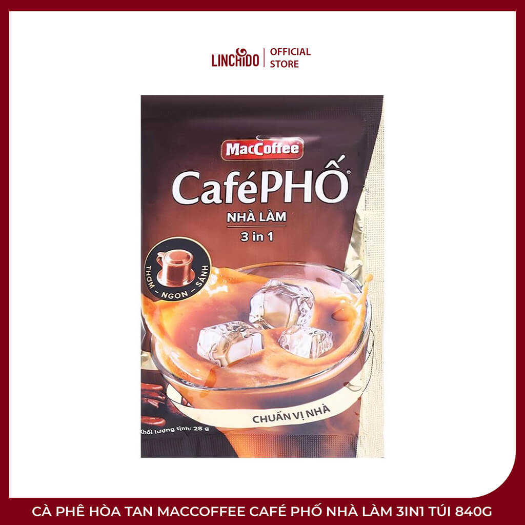 Cà Phê Hòa Tan MacCoffee Café Phố Nhà Làm 3in1 Túi 840g – 30 Gói - Ảnh 2