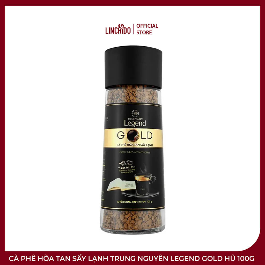 Cà Phê Hòa Tan Sấy Lạnh Trung Nguyên Legend Gold Hũ 100g – Giữ Trọn Hương Vị Cà Phê