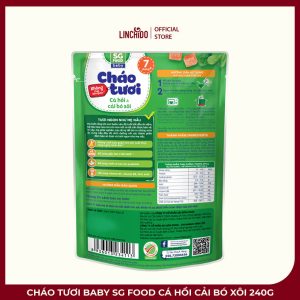 Cháo Tươi Baby SG Food Cá Hồi Cải Bó Xôi 240g – Bổ Sung DHA Cho Bé Từ 7 Tháng - Ảnh 3