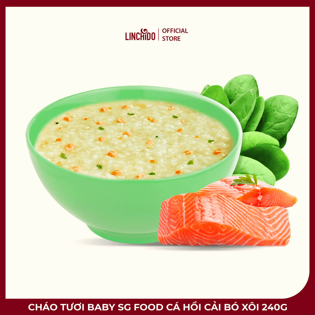 Cháo Tươi Baby SG Food Cá Hồi Cải Bó Xôi 240g – Bổ Sung DHA Cho Bé Từ 7 Tháng - Ảnh 2