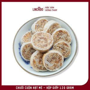 Chuối Cuộn Hạt Mè Tư Bông Hộp Giấy 120g – Đặc Sản Đồng Tháp - Ảnh 8