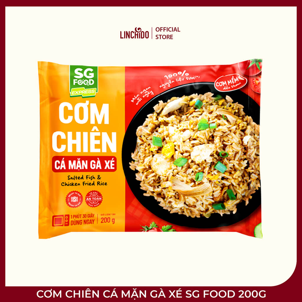 Cơm Chiên Cá Mặn Gà Xé SG Food 200g – Đậm Vị Cá Thu Mặn, Tiện Dùng