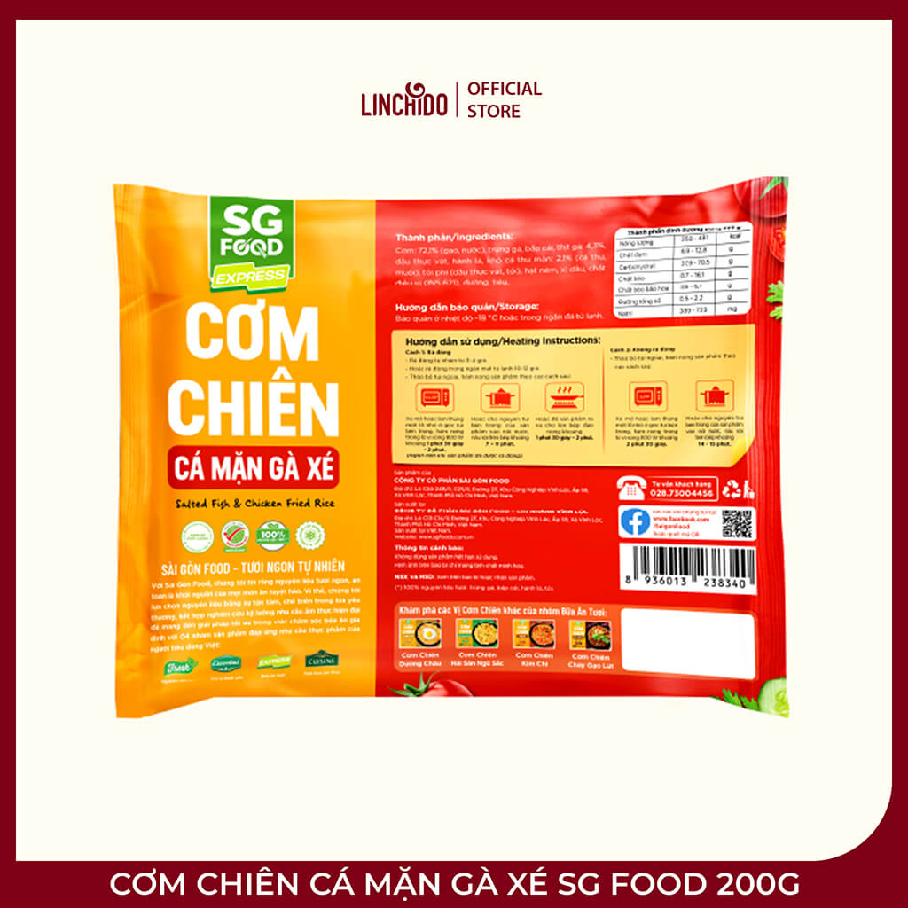 Cơm Chiên Cá Mặn Gà Xé SG Food 200g – Đậm Vị Cá Thu Mặn, Tiện Dùng - Ảnh 2