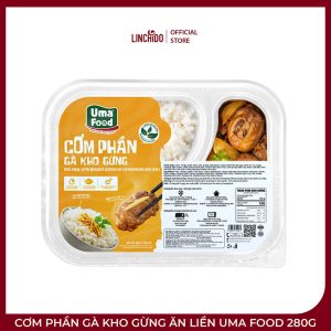Cơm Phần Gà Kho Gừng Ăn Liền UMA Food 280g – Đậm Vị Gừng, Tiện Cho Bữa Ăn