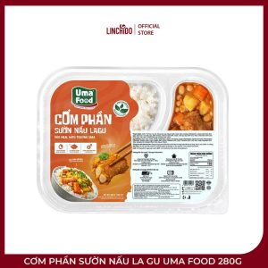 Cơm Phần Sườn Nấu La Gu UMA Food 280g – Bữa Cơm Ăn Liền Đậm Đà, Tiện Lợi