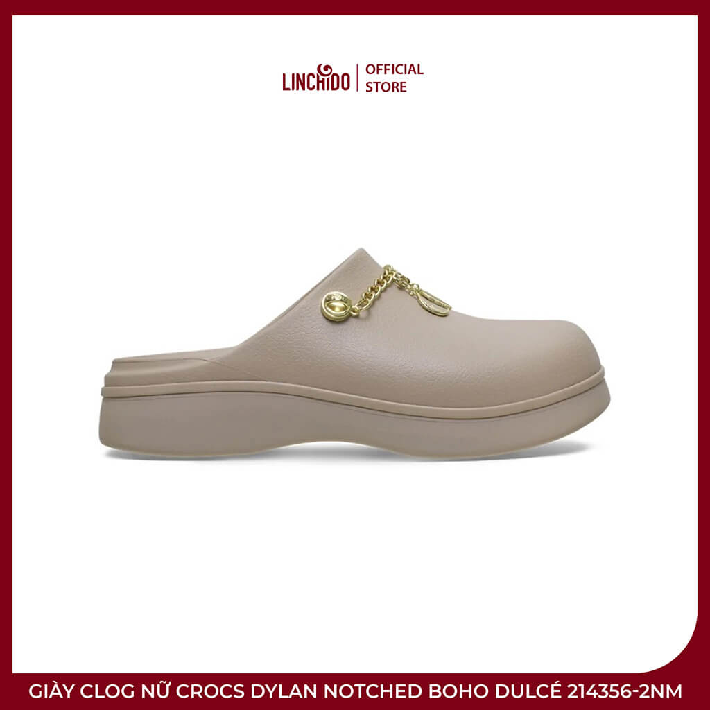Giày Clog Nữ Crocs Dylan Notched Boho Dulcé 214356-2NM – Thanh Lịch, Cá Tính