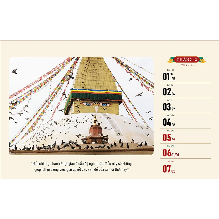 Lịch Tuần 2027 Ánh Sáng Tuyết Sơn – Trí Tuệ Để Thấy Rõ, Từ Bi Để Hành Động - Ảnh 2