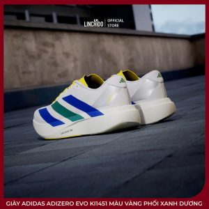 Giày adidas Adizero EVO KI1451 Màu Vàng Phối Xanh Dương – Siêu Nhẹ, Năng Động - Ảnh 9