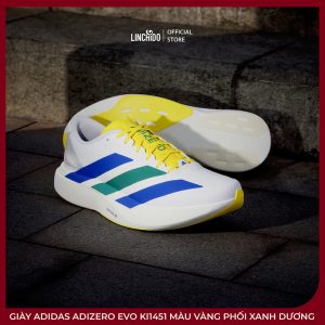 Giày adidas Adizero EVO KI1451 Màu Vàng Phối Xanh Dương – Siêu Nhẹ, Năng Động - Ảnh 7