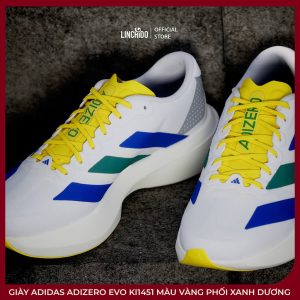 Giày adidas Adizero EVO KI1451 Màu Vàng Phối Xanh Dương – Siêu Nhẹ, Năng Động - Ảnh 6