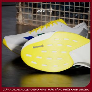 Giày adidas Adizero EVO KI1451 Màu Vàng Phối Xanh Dương – Siêu Nhẹ, Năng Động - Ảnh 4