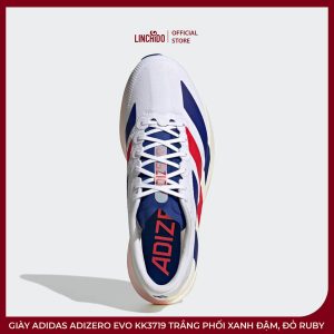 Giày adidas Adizero EVO KK3719 Trắng Phối Xanh Đậm, Đỏ Ruby – Êm Nhẹ, Năng Động - Ảnh 9