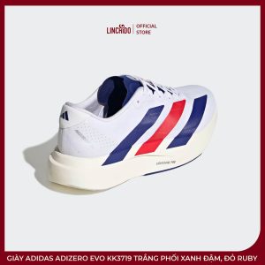 Giày adidas Adizero EVO KK3719 Trắng Phối Xanh Đậm, Đỏ Ruby – Êm Nhẹ, Năng Động - Ảnh 6