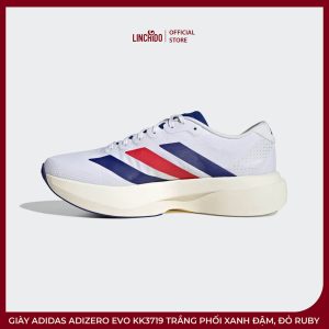 Giày adidas Adizero EVO KK3719 Trắng Phối Xanh Đậm, Đỏ Ruby – Êm Nhẹ, Năng Động - Ảnh 5