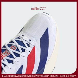 Giày adidas Adizero EVO KK3719 Trắng Phối Xanh Đậm, Đỏ Ruby – Êm Nhẹ, Năng Động - Ảnh 3