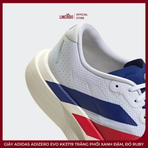 Giày adidas Adizero EVO KK3719 Trắng Phối Xanh Đậm, Đỏ Ruby – Êm Nhẹ, Năng Động - Ảnh 2