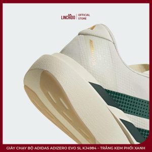 Giày Chạy Bộ adidas Adizero EVO SL KJ4984 – Trắng Kem Phối Xanh, Êm Nhẹ Và Năng Động - Ảnh 9