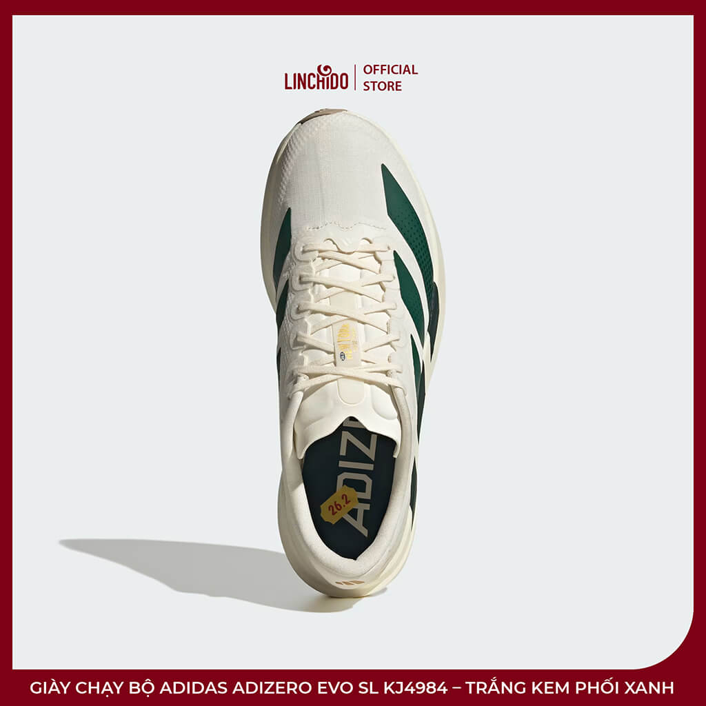 Giày Chạy Bộ adidas Adizero EVO SL KJ4984 – Trắng Kem Phối Xanh, Êm Nhẹ Và Năng Động - Ảnh 8