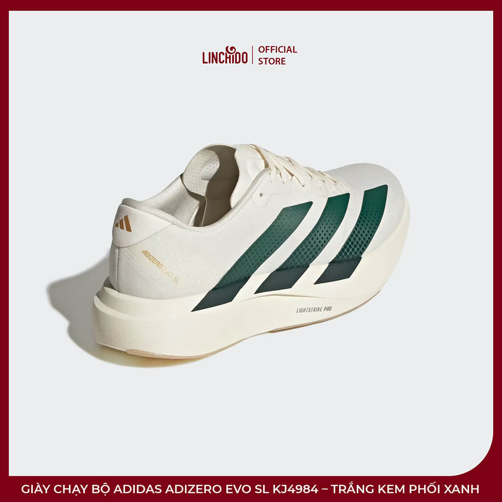 Giày Chạy Bộ adidas Adizero EVO SL KJ4984 – Trắng Kem Phối Xanh, Êm Nhẹ Và Năng Động - Ảnh 5