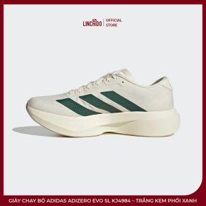 Giày Chạy Bộ adidas Adizero EVO SL KJ4984 – Trắng Kem Phối Xanh, Êm Nhẹ Và Năng Động - Ảnh 4