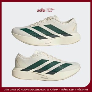 Giày Chạy Bộ adidas Adizero EVO SL KJ4984 – Trắng Kem Phối Xanh, Êm Nhẹ Và Năng Động - Ảnh 3