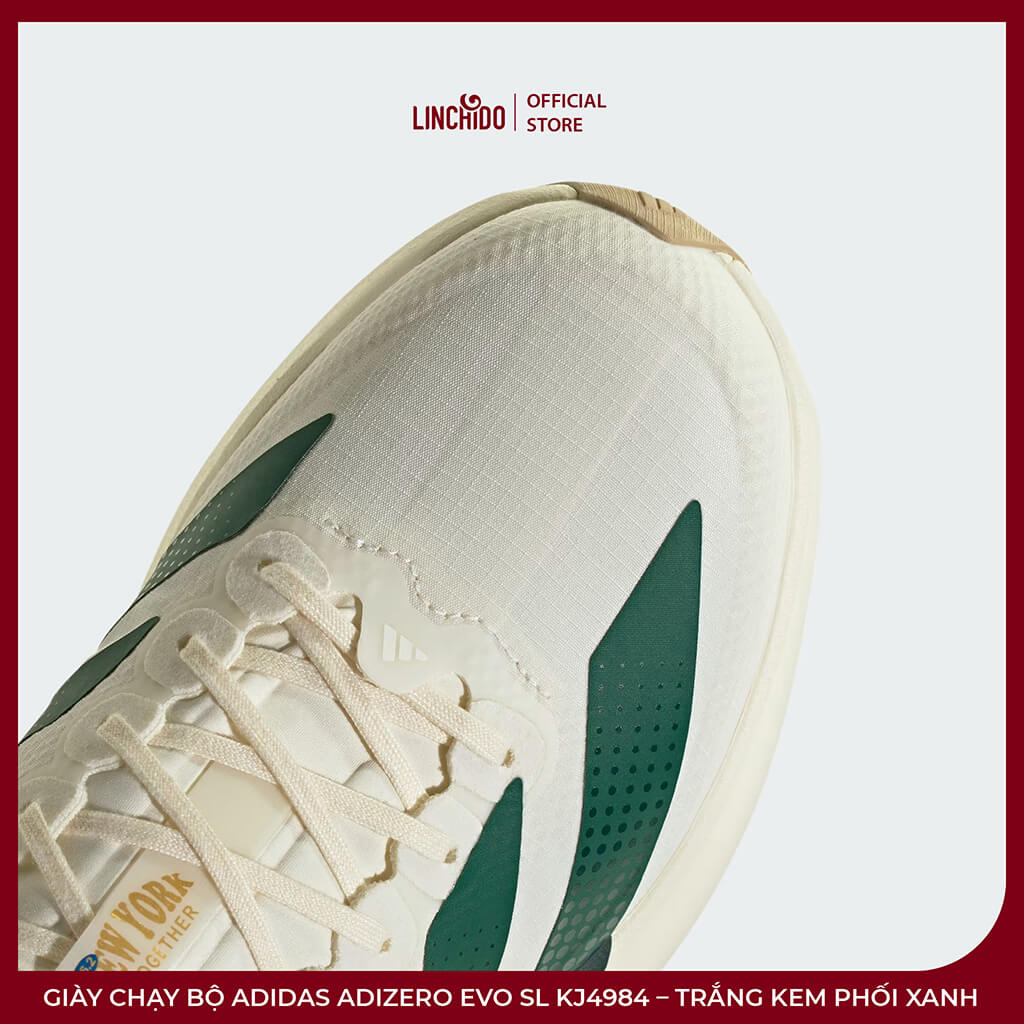 Giày Chạy Bộ adidas Adizero EVO SL KJ4984 – Trắng Kem Phối Xanh, Êm Nhẹ Và Năng Động - Ảnh 2