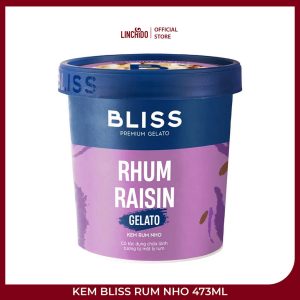 Kem Bliss Rum Nho 473ml – Gelato Rhum Raisin Thơm Béo