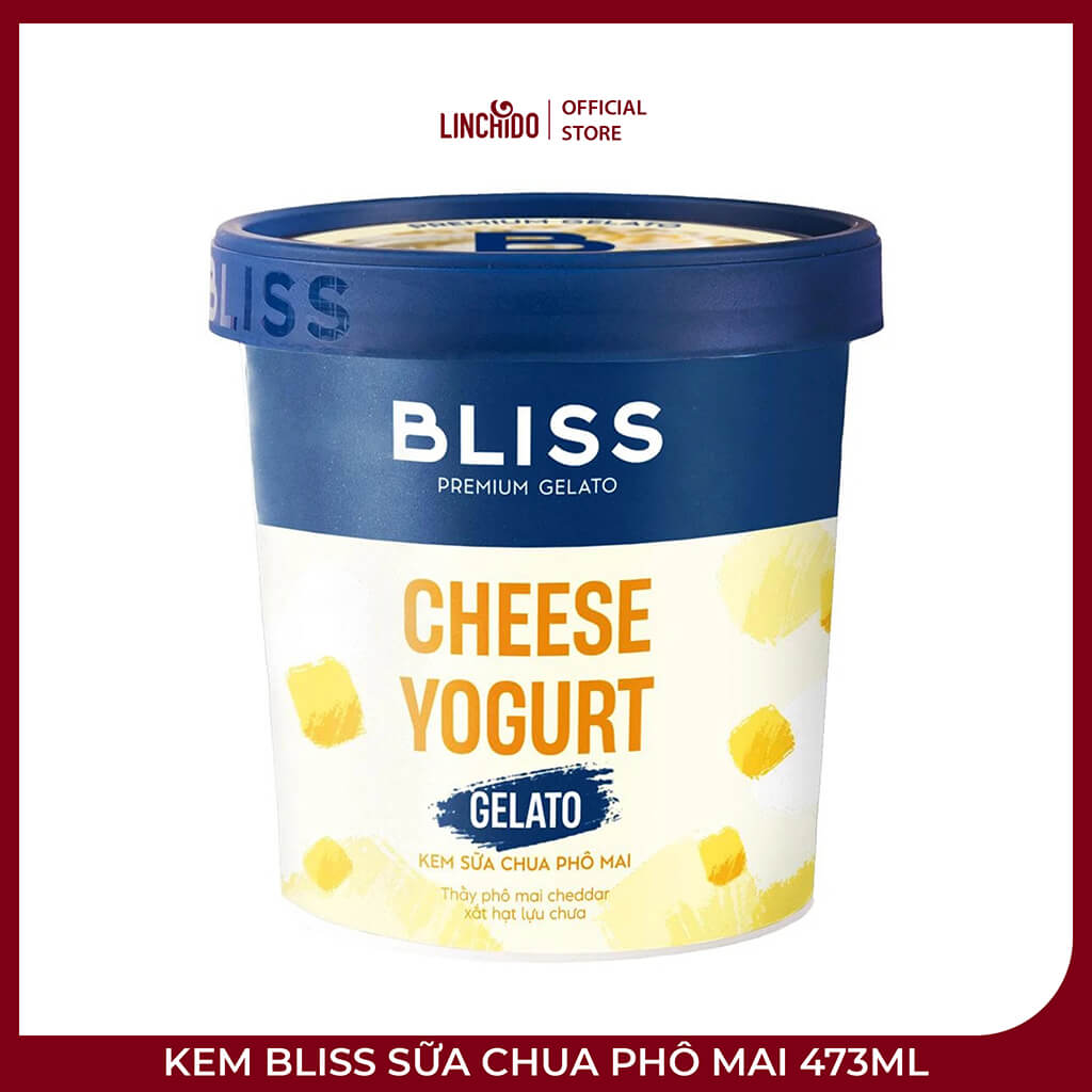 Kem Bliss Sữa Chua Phô Mai 473ml – Cheese Yogurt Gelato