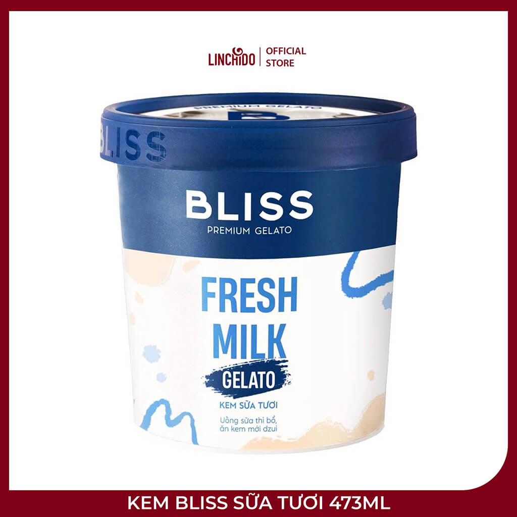 Kem Bliss Sữa Tươi 473ml – Fresh Milk Gelato Béo Mịn