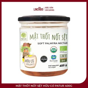 Mật Thốt Nốt Sệt Hữu Cơ PATUR 400g – GI Thấp, Vị Caramel