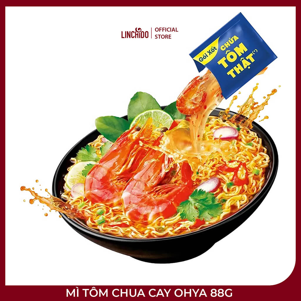 Mì Tôm Chua Cay Ohya 88g – Xốt Tôm Đậm Đà, Thơm Ngò Gai Và Rau Om - Ảnh 2