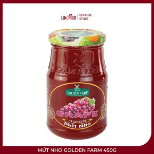 Mứt Nho Golden Farm 450g – Hũ Mứt Trái Cây Chua Ngọt