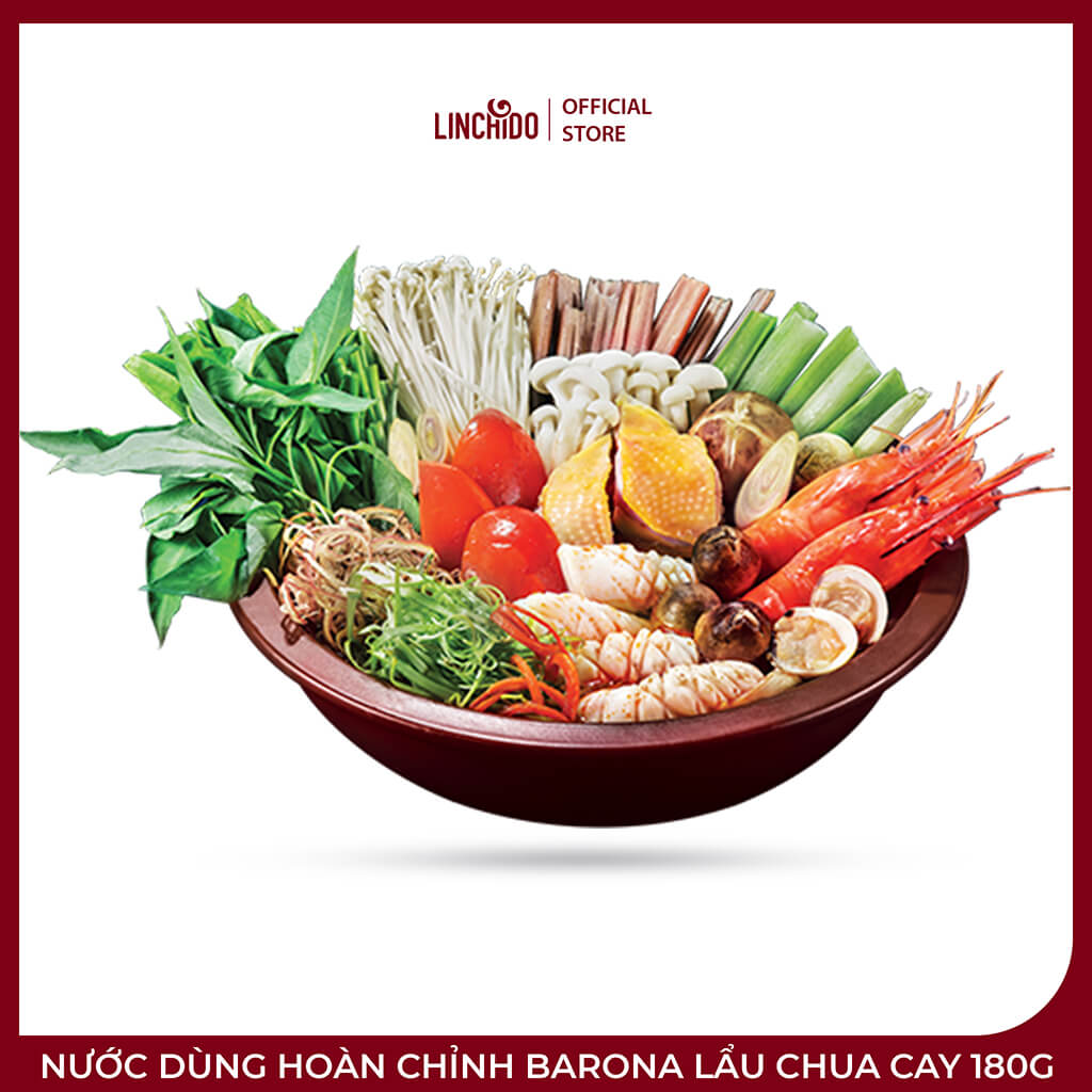 Nước Dùng Hoàn Chỉnh Barona Lẩu Chua Cay 180g – Đậm Đà, Tiện Nấu Lẩu Hải Sản - Ảnh 2